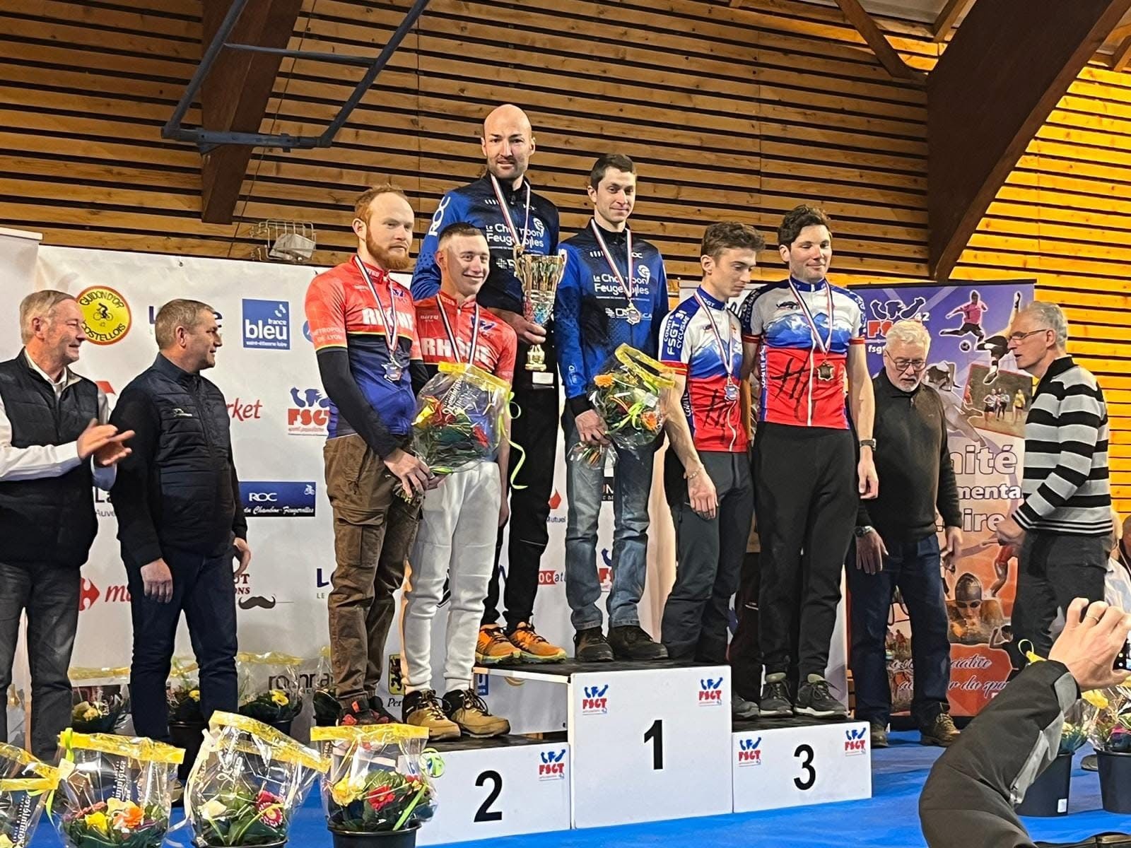 Gary Colinet en action lors du championnat de France de cyclo-cross